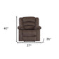 40" Contemporary Brown Fabric Chair