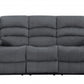 81" Gray Microsuede Manual Gliding Recliner