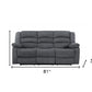 81" Gray Microsuede Manual Gliding Recliner