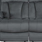 40" Modern Grey Fabric Loveseat
