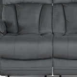 40" Modern Grey Fabric Loveseat