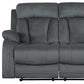 40" Modern Grey Fabric Loveseat