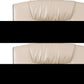47" Beige And Silver Leather Match Club Chair