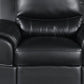 48" Black And Silver Leather Match Club Chair