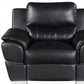 48" Black And Silver Leather Match Club Chair