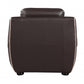 49" Brown Tufted Leather Match Club Chair