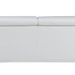 86" White Leather Sofa With Silver Legs