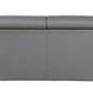 86" Gray Leather Sofa With Silver Legs