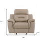 41" Beige Fascinating Leather Reclining Chair
