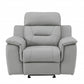 41" Grey Fascinating Leather Reclining Chair.