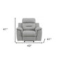 41" Grey Fascinating Leather Reclining Chair.