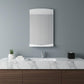 43" White Dresser Mount Frameless Bathroom Vanity Mirror