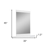 45" Superb White High Gloss Mirror