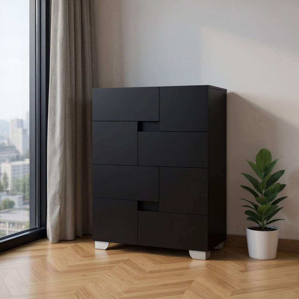 44" Superb Black High Gloss Chest