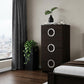 25" Brown Wood Six Drawer Dresser