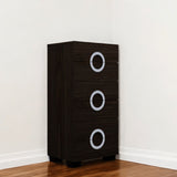 25" Brown Six Drawer Standard Chest