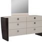 34" Refined Beige High Gloss Dresser