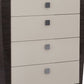 34" Refined Beige High Gloss Dresser