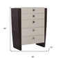 34" Refined Beige High Gloss Dresser
