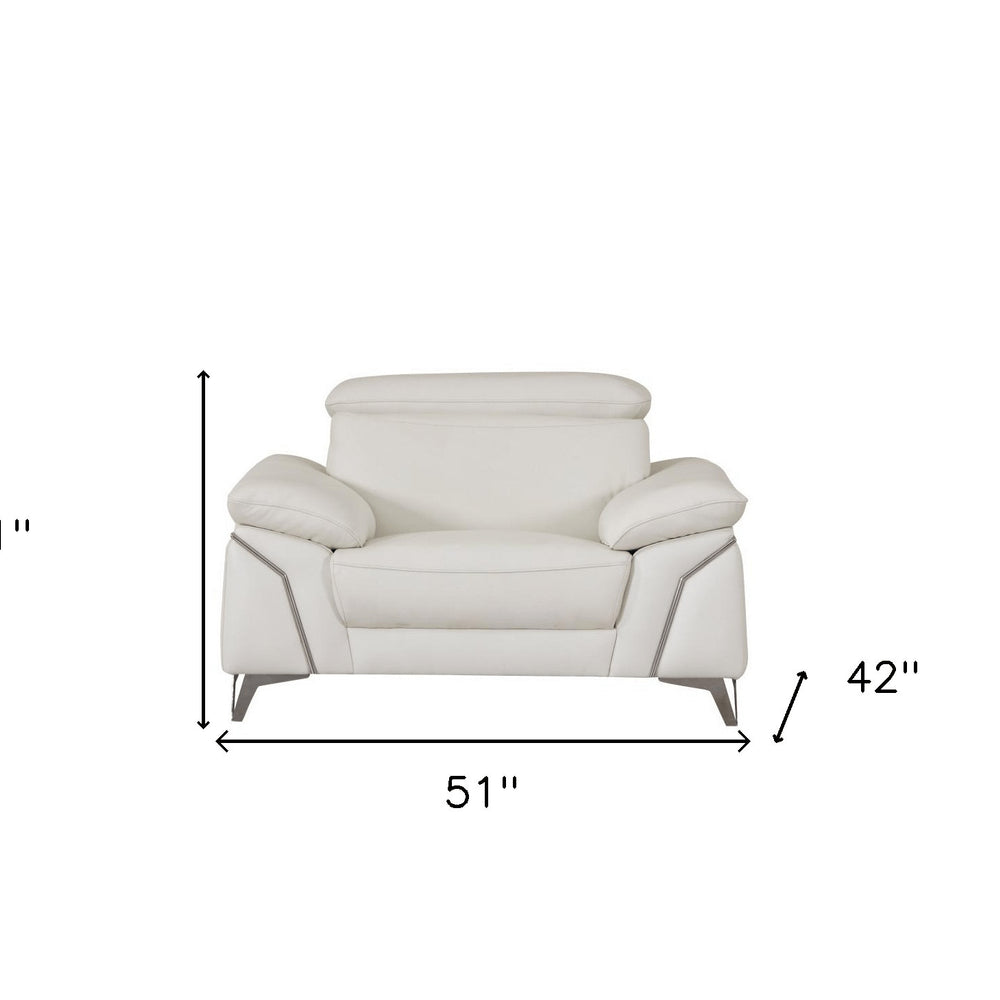 51" Gray Chair and a Half