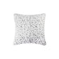 Set of Two 18" Brown and White Faux Fur Throw Pillow
