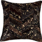 18" Black and Silver Cowhide Throw Pillow