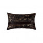 12" X 20" Black and Silver Cowhide Throw Pillow