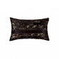 12" X 20" Black and Silver Cowhide Throw Pillow