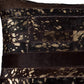 12" X 20" Black and Silver Cowhide Throw Pillow