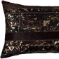 12" X 20" Black and Silver Cowhide Throw Pillow