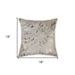 18" Black and Silver Cowhide Throw Pillow