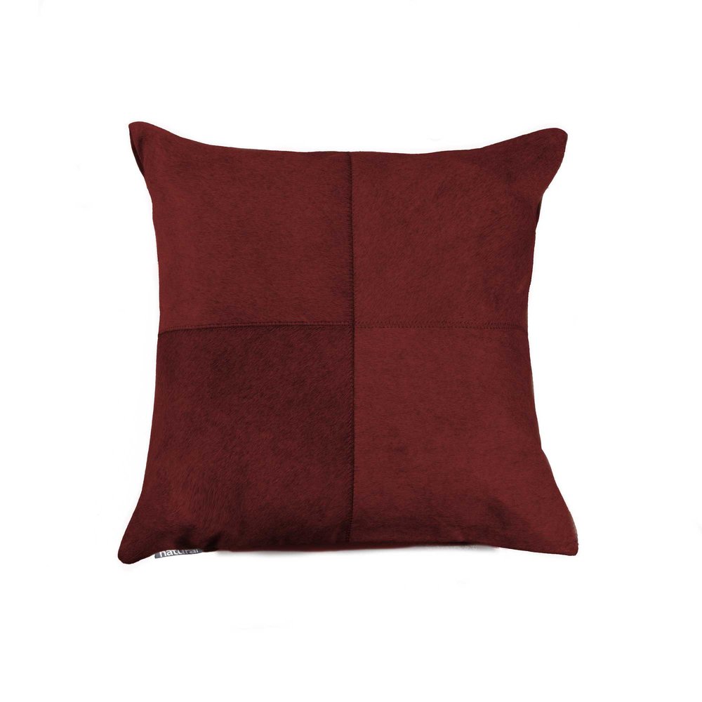 18" Black and Silver Cowhide Throw Pillow