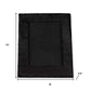 5" x 7" Black Cowhide Hanging & Tabletop Picture Frame with Mat