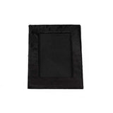 5" x 7" Black Cowhide Hanging & Tabletop Picture Frame with Mat