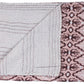 50" X 70" Pink and Brown Kantha Cotton Abstract Throw Blanket with Embroidery