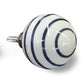 1.5" X 1.5" X 1.5" White Blue Black Handpainted Ceramic  Knobs 8 Pack