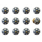 1.5" X 1.5" X 1.5" White Blue And Black  Knobs 12 Pack