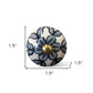 1.5" X 1.5" X 1.5" White Blue And Black  Knobs 12 Pack