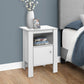 24" White Wood End Table With Shelf