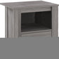 24" Gray Wood End Table With Shelf