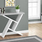 36" Gray and White Abstract Console Table With Shelves