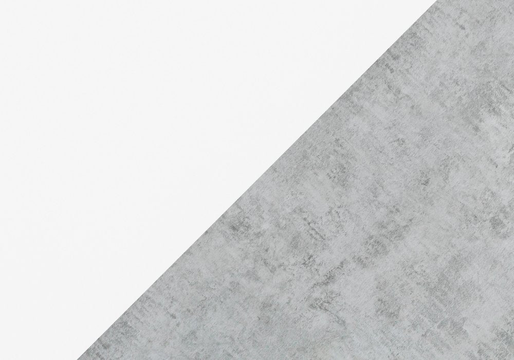 36" Gray and White Abstract Console Table With Shelves