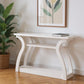 47" White Floor Shelf Console Table With Shelves
