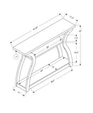 47" White Floor Shelf Console Table With Shelves