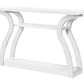 47" White Floor Shelf Console Table With Shelves