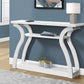 47" White Floor Shelf Console Table With Shelves