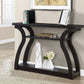 47" Espresso Floor Shelf Console Table With Storage