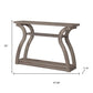 47" Taupe Floor Shelf Console Table With Storage