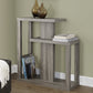 32" Taupe Free form Floor Shelf Console Table With Storage