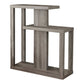 32" Taupe Free form Floor Shelf Console Table With Storage
